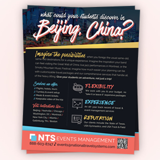 Beijing travel flyer design